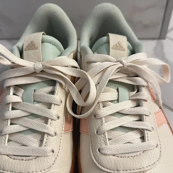 Adidas Cream and Tan Casual Sneakers - Picture 2 of 3